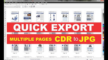 Quick Export CORELDRAW multiple pages to JPEG files