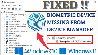 Biometric device not showing in device manager #windowshello | biometric device not found screenshot 5