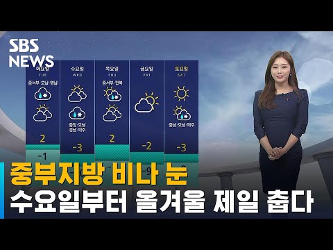 [날씨] 중부지방 비나 눈…수요일부터 올겨울 제일 춥다 / SBS