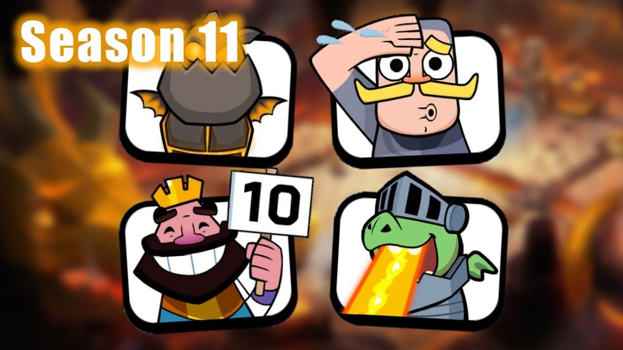 ALL Season 11 Emotes In Clash Royale! | Here Be Dragons Season Emotes!