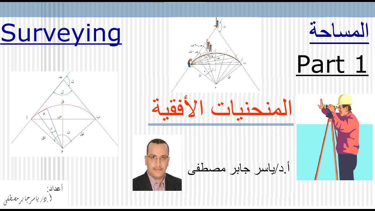 المنحنيات الأفقية (1) - استعمال (التيودوليت والقياسات الطولية - جهازي تيودوليت وبدون قياسات طولية)