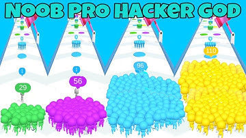 Color Merg Rush all levels in NOOB VS PRO VS HACKER VS GOD  @playgame24dia