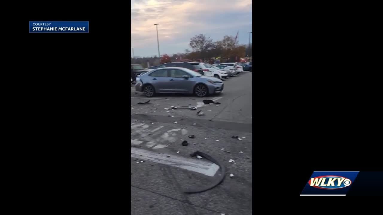 Woman arrested after cars rammed in Kroger parking lot - YouTube