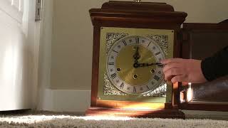 Rigeway triple chime mantel clock with Franz Hermle movement.