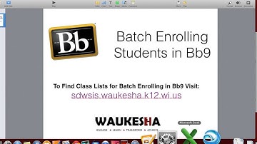 SDW - Batch Enroll in Blackboard