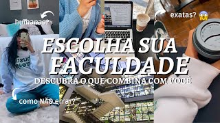 📅hora de entrar na faculdade: COMO ESCOLHER O CURSO CERTO DA FACULDADE | dicas para estudantes