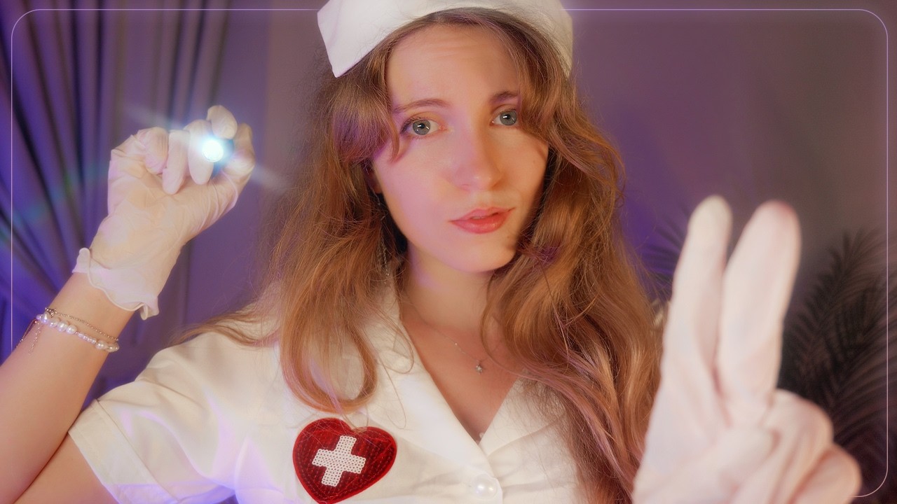 ASMR Застенчивая Медсестра ❤️ Проверка Зрения на Больничной Кровати 🏥