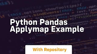 python pandas applymap example