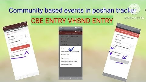 Community based events in anganwadi CBE Entry , VHSND entry