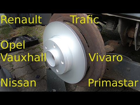 Как заменить задний тормозной диск и подшипник ступицы колеса - Renault Traifc Opel Vauxhall Viva...
