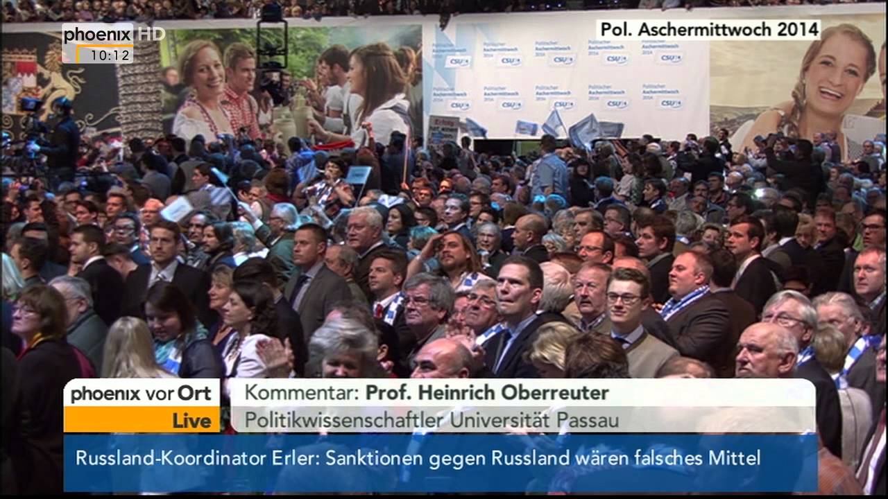 Einmarsch zum Politischen Aschermittwoch der CSU am 05.03.2014 - YouTube