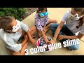 3 colors slime challenge doen in Amerika