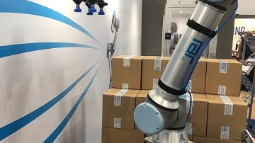 RARUK Automation Box Palletising with Universal Robots, EasyPalletizer and Robotiq Vacuum Grippers