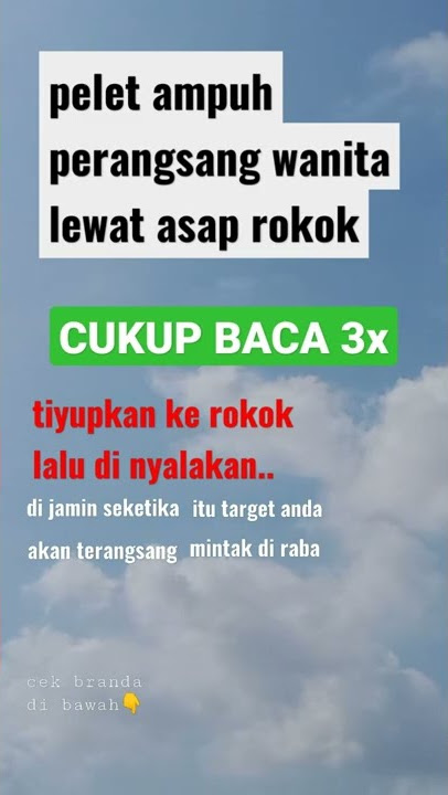 pelet dengan asap rokok⭕