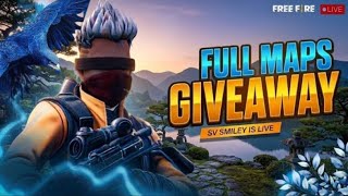 FREE FIRE LIVE || FULL MAP GIVEAWAY 🥳|| SV SMILEY IS LIVE☺️ || #freefire #freefiremax