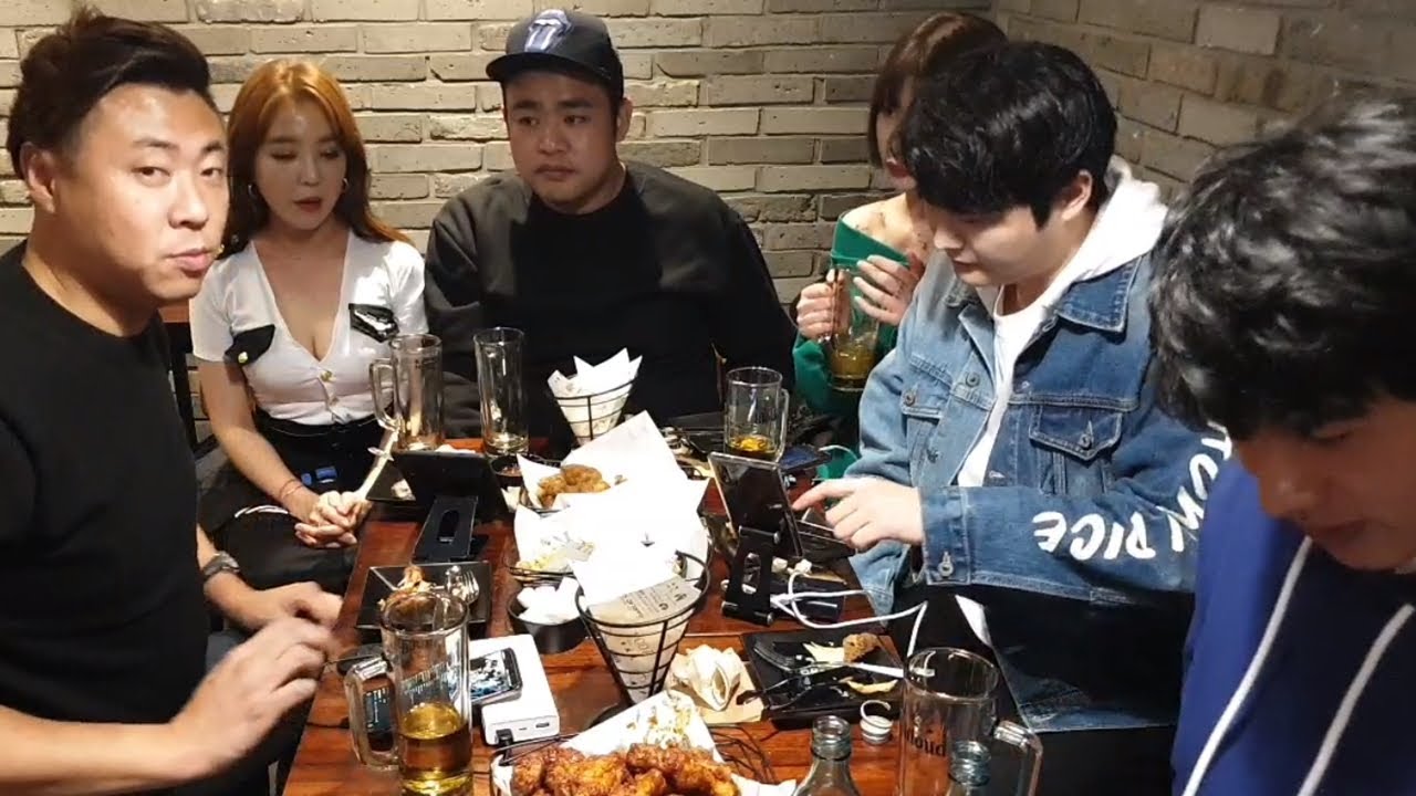 간만에 강남 야방 출격! 교촌 치맥 (지코 거루 섭이 퍼니 여캠2) 191124 #2