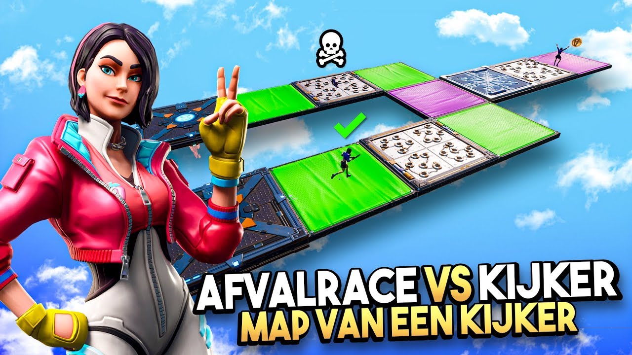 AFVALRACE vs KIJKER! - Fortnite Map van een kijker #68