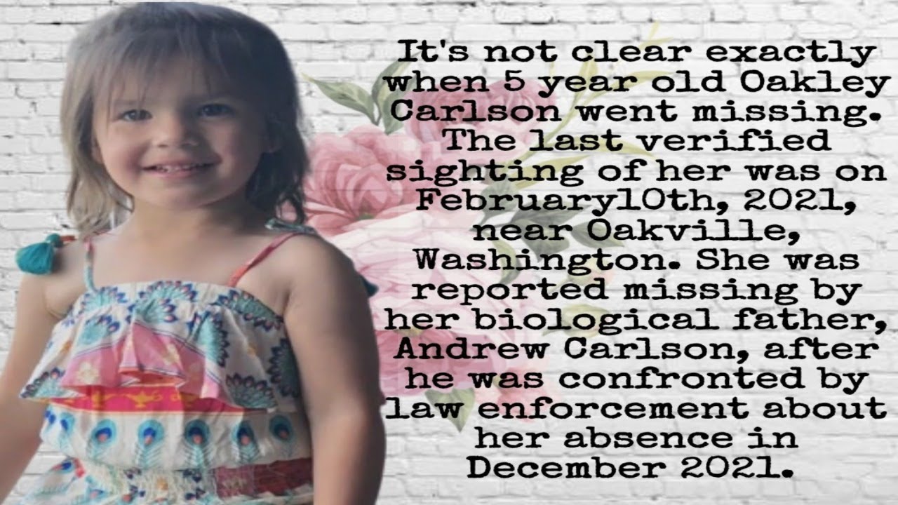 Oakley Carlson- 5 year old missing from Grays Harbor County since 2019 ...