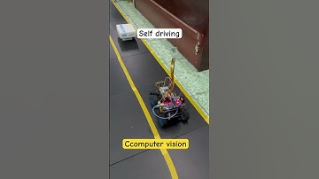 Self driving car on raspberry pi #ccomputervision #raspberrypi