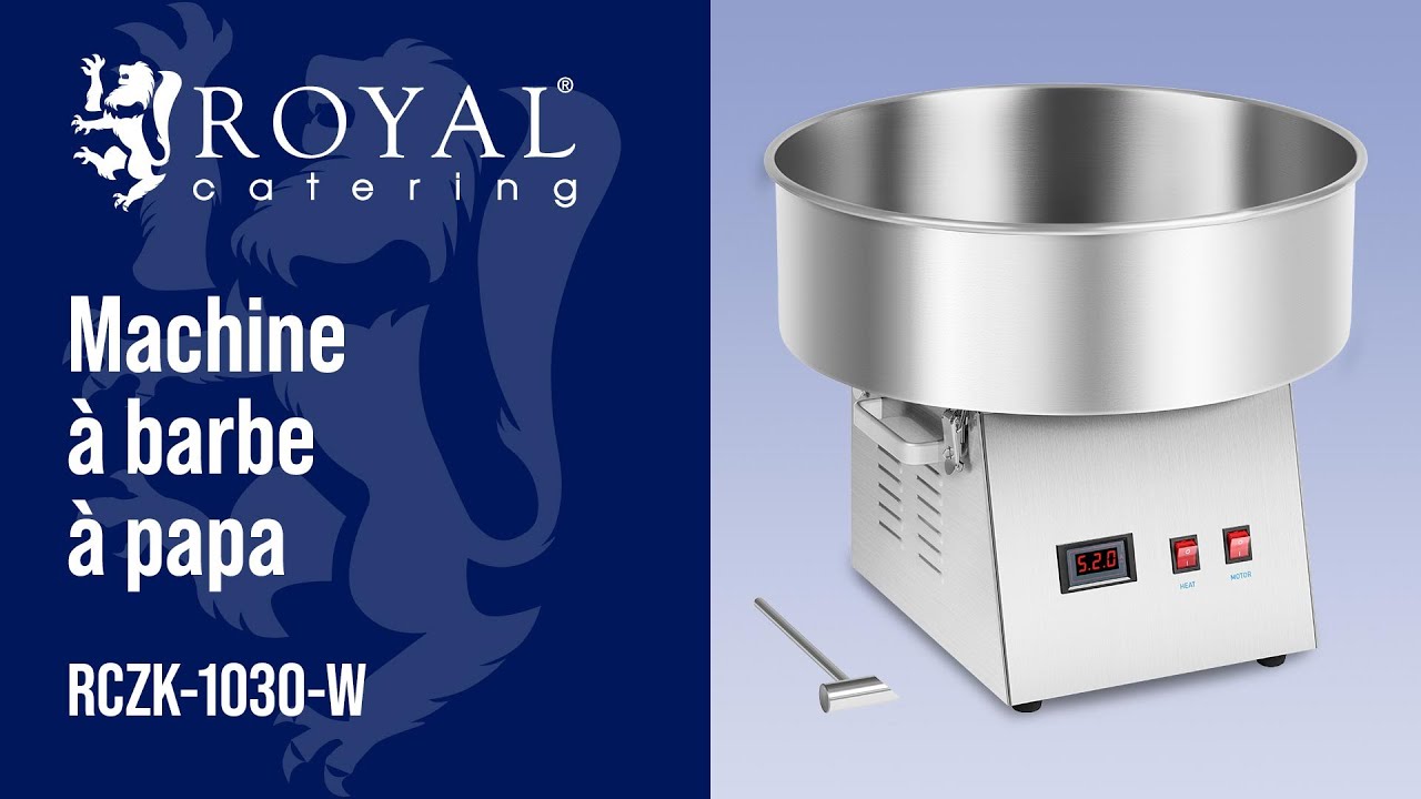 Machine à Barbe à Papa Royal Catering RCZK-420-W - 420W, Récipient 28,5cm - Pour Fêtes Et Kermesses