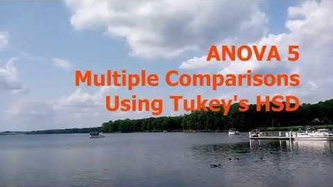 ANOVA 5 Multiple Comparisons Using Tukey