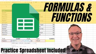 How to use Formulas and Functions in Google Sheets