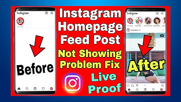 instagram feed not showing problem fix | instagram homepage post video not showing problem fix