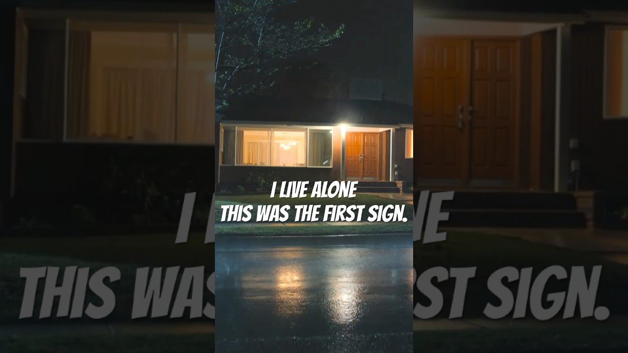 I Live Alone. This Was the First Sign.