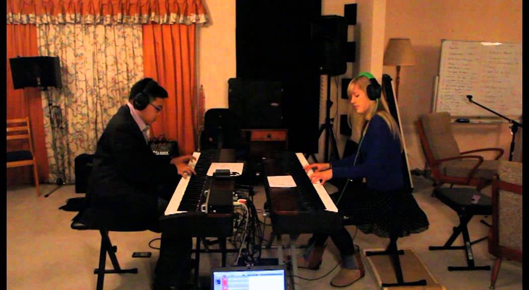 Lara and Jonathan play 'Walking in the Air' from 'The Snowman' (piano duet)