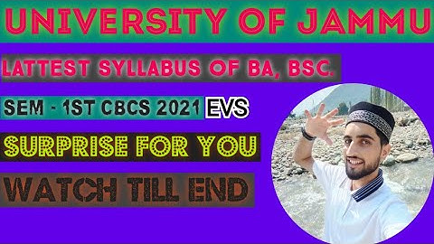 Jammu University||Introduction To Syllabus Of Environmental Science UG SEM 1st (CBCS)2021