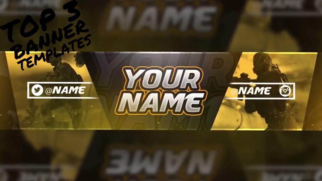 TOP 3 FREE YouTube Banner Templates #2 FREE DOWNLOAD 2018