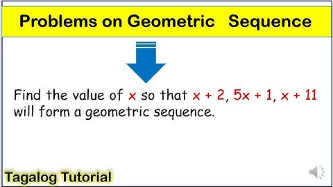 [Tagalog] Problems on geometric sequence #math10 #firstquarter #geometricsequence