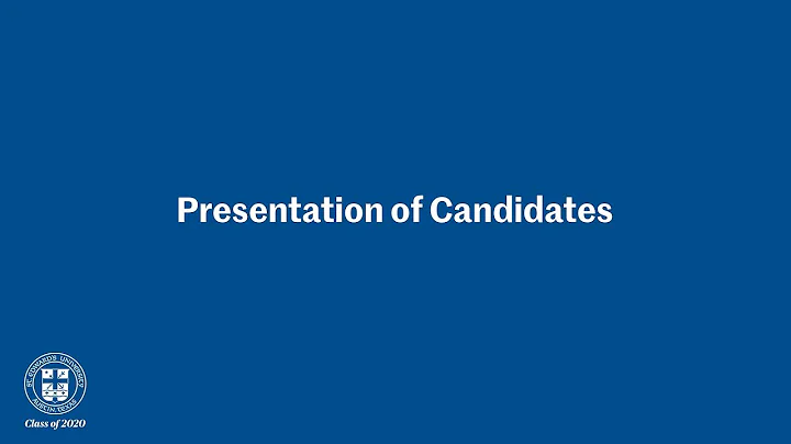 St. Edward's University 2020 Commencement: Presentation of Graduate Candidates