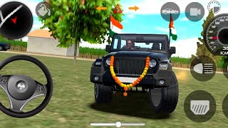 Modified Mahindra thar 😈 (gadi wala game) game indian car simulator 3d gameplay  #trending #viral