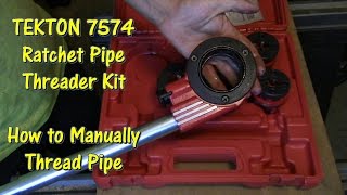 TEKTON 7574 Ratchet Pipe Threader Kit Review by @GettinJunkDone