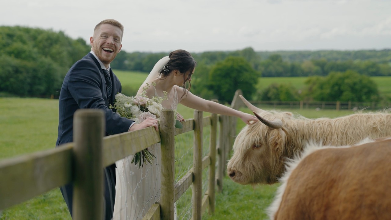 Coltsfoot Retreat Wedding Film | Farm Animals & Golden Retriever | Rhianna & Eddie