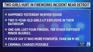 Report: 11-year-old from Michigan loses fingers after fireworks explosion
