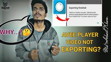 Avee player Exporting problem | Video export nahi horahi