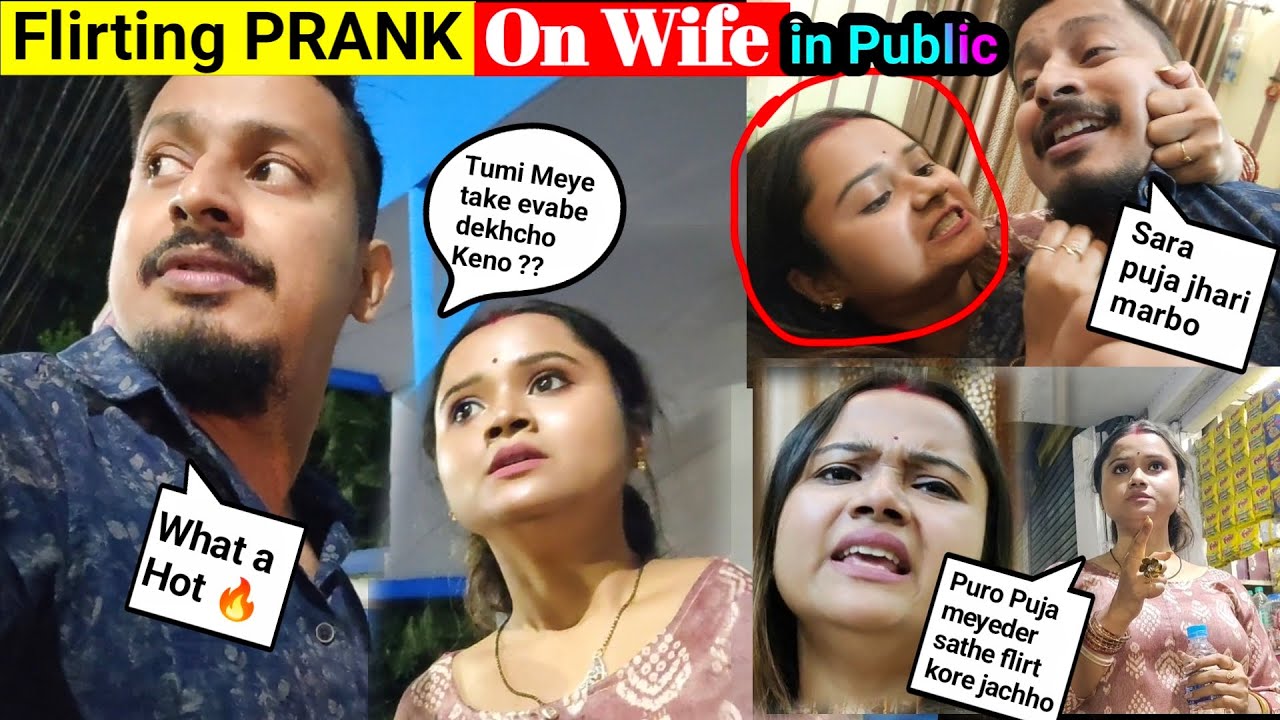 Flirting Prank On Wife in Public Places || Arijit Crush on a girl || Madhu Fired 🔥😂