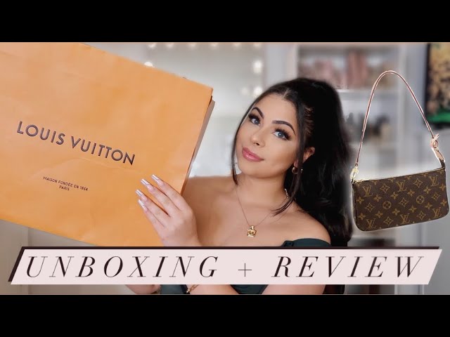 LOUIS VUITTON POCHETTE ACCESSOIRES UNBOXING & REVIEW 