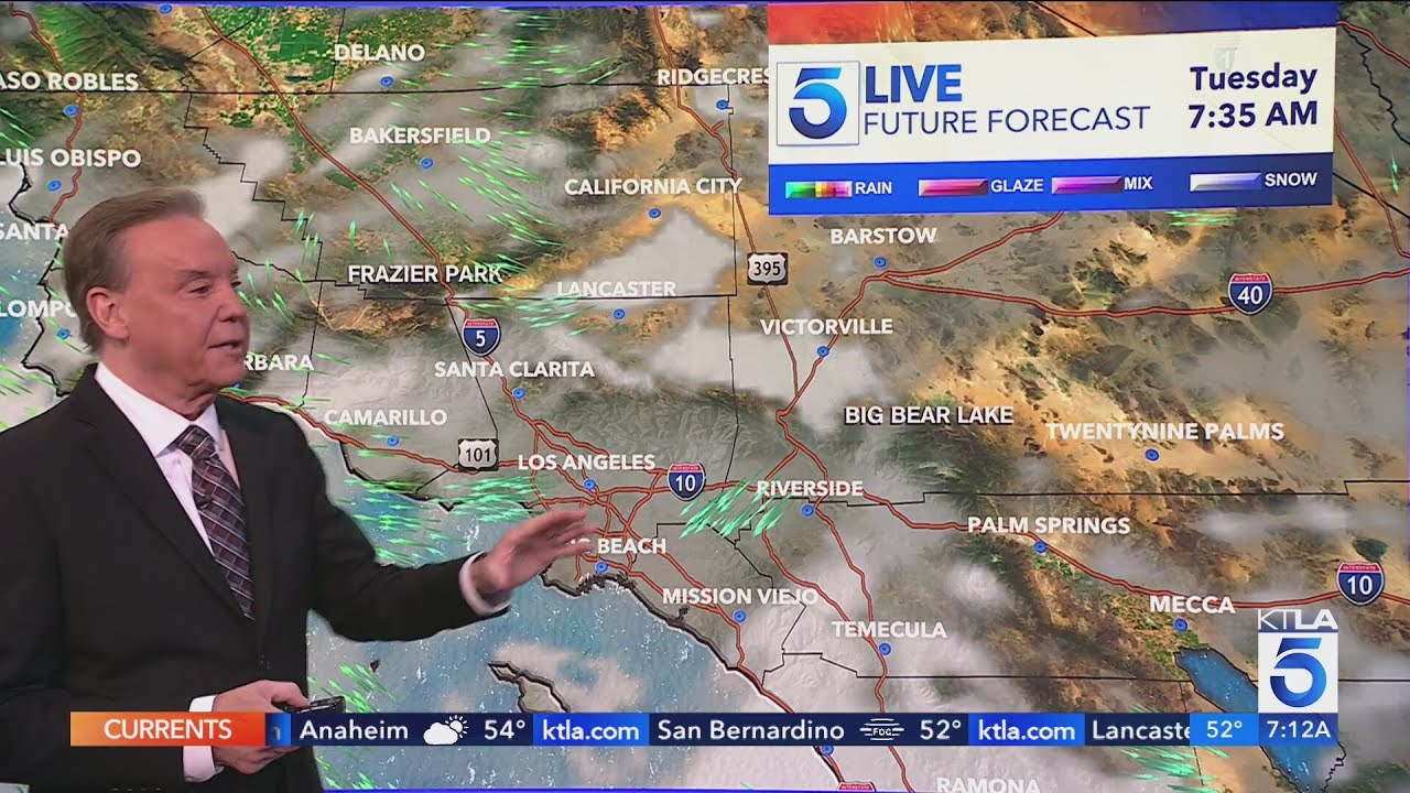 Slight chance of Tuesday showers before drier pattern returns - YouTube