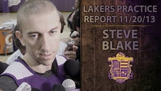 Lakers Practice: Steve Blake Talks About How Kobe Bryant Has Impressed Him So Far At Practice