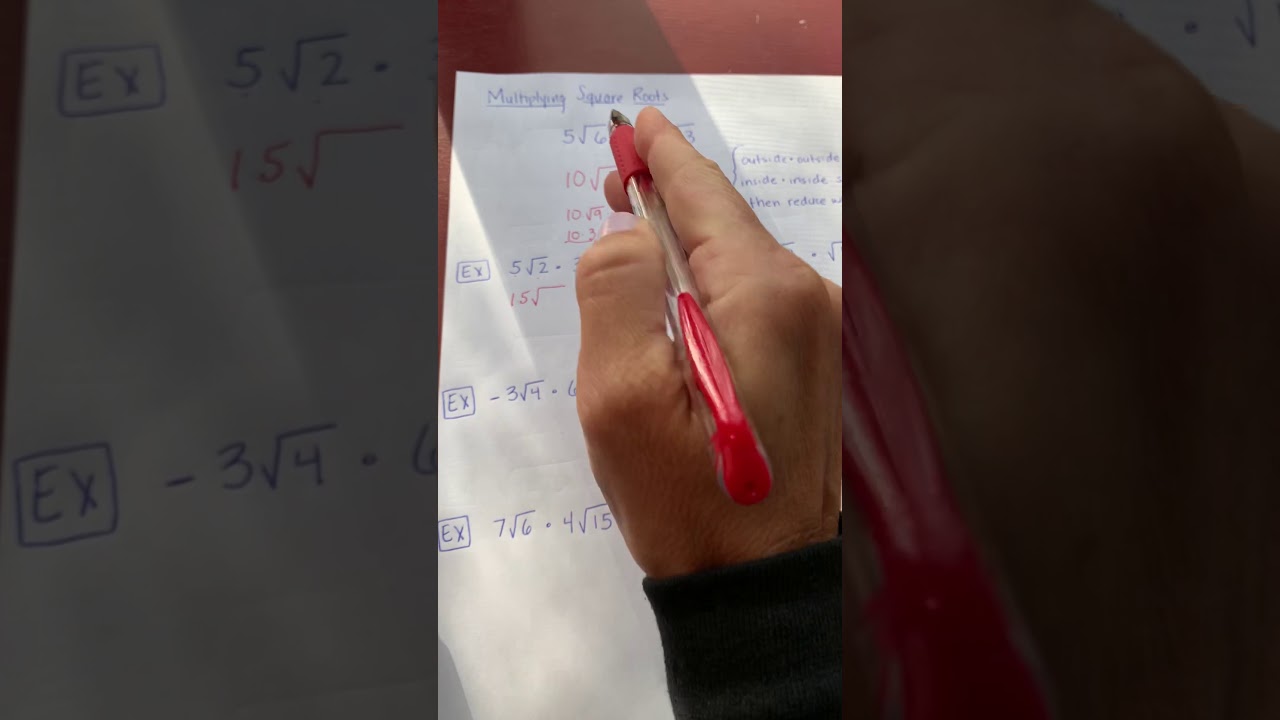 Alg ACC Multiplying Square Roots YouTube