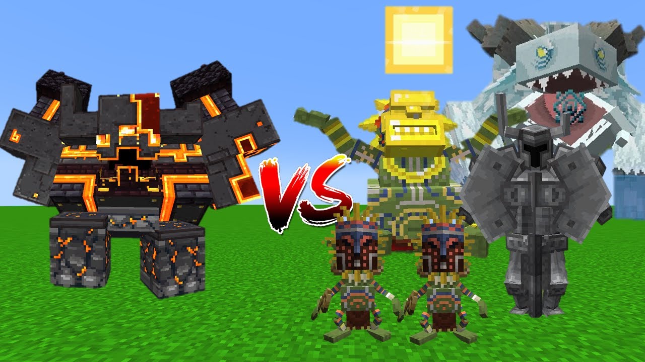 Netherite Monstrosity Vs Mowzie's Mobs Bosses - Minecraft Mob Battle ...