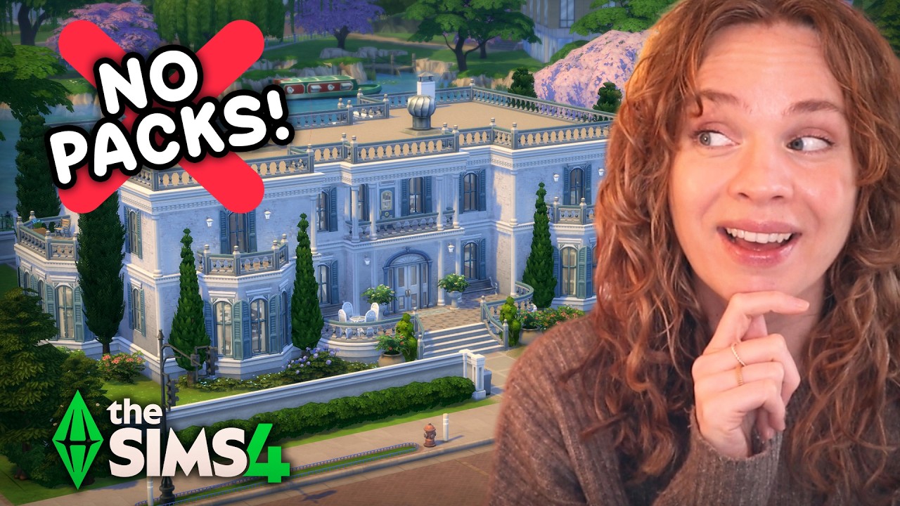 Can I build a ROYAL ESTATE using NO PACKS in The Sims 4?