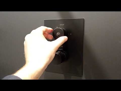 PAFFONI LIQ 518 NO/M LIGHT CONCEALED THERMOSTATIC SHOWER MIXER BLACK MATT