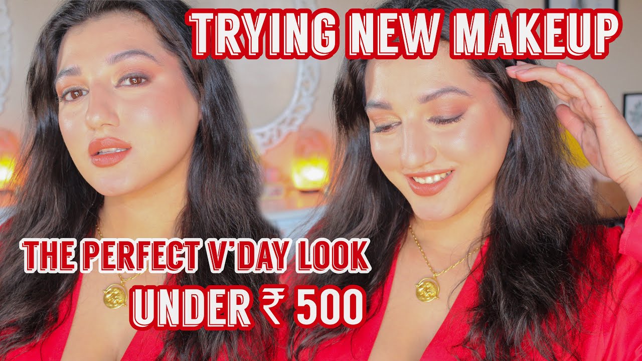 AFFORDABLE Makeup Products under Rs 500 Valentines day Drugstore Makeup look YouTube
