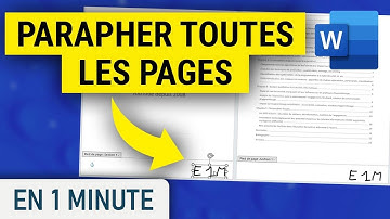 Comment parapher toutes les pages d