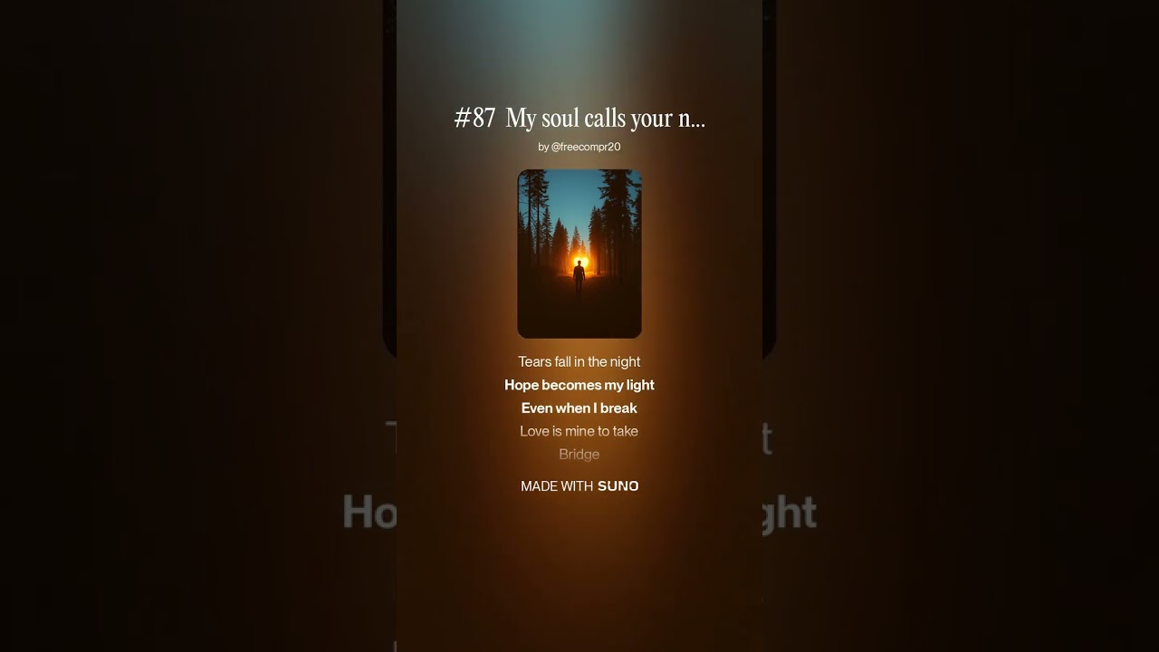 #87  My soul calls your name 내 영혼이 당신의 이름을 부릅니다