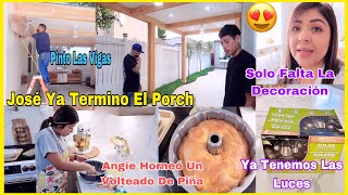 Vean Que Hermoso Quedo 😍 Tenemos Las Luces  Para El Porch /Angie Horneó Un Volteado De Piña 🍞